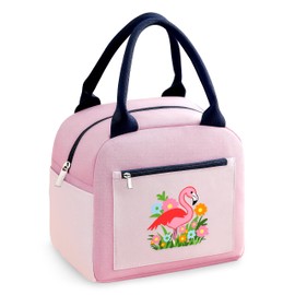BJDAMAI Flamingo Bento Bag, Thermal Insulated Cooler Lunch Bento Tote Bag, Gifts For Teens Girls Kids Women, Work Travel Office Camping Picnic Beach Lunch Essentials!