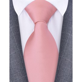 Branduce Dusty Rose Tie for Wedding Men Business Premium Silk 63'' Extra Long Necktie (TA10-32)