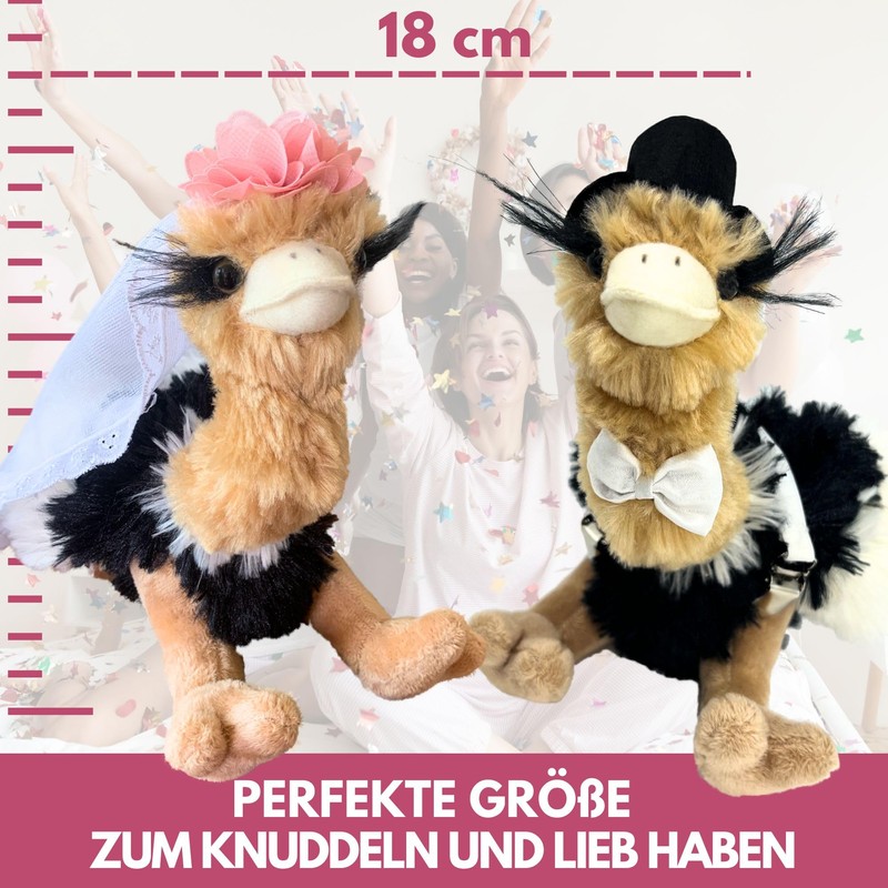 hM - Ostrich Plush - Bird Ostrich Stuffed Toy as