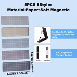 Magnetic Bookmark Magnet Page Markers Book Marker Clips Magnetic Page Clips for Book Lovers Readers Students Teachers School Home Office Reading Supplies Assorted Metal Decoration(5 Pack Grid Color)