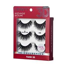 iEnvy False Eyelashes 3 Pairs Fluffy and Natural Multiangle and Volume Faux Mink Lashes (06)