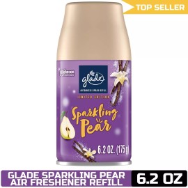 Glade Automatic Spray Refill, Sparkling Pear, Limited Edition Scent, 6.2 Oz