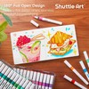Shuttle Art スケッチブック アクリルマーカー用 30枚 約14cm×14cm 60ページ 水彩紙 300gsm 厚手