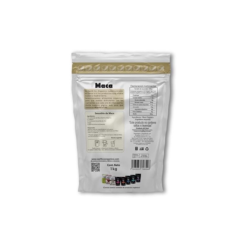 Maca Peruana Orgánica 100 Natural Maca en Polvo Amarilla Alta