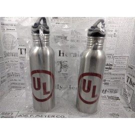 Unbranded Set of 2 Stainless Steel Water Bottles of 24 Oz - U.L.