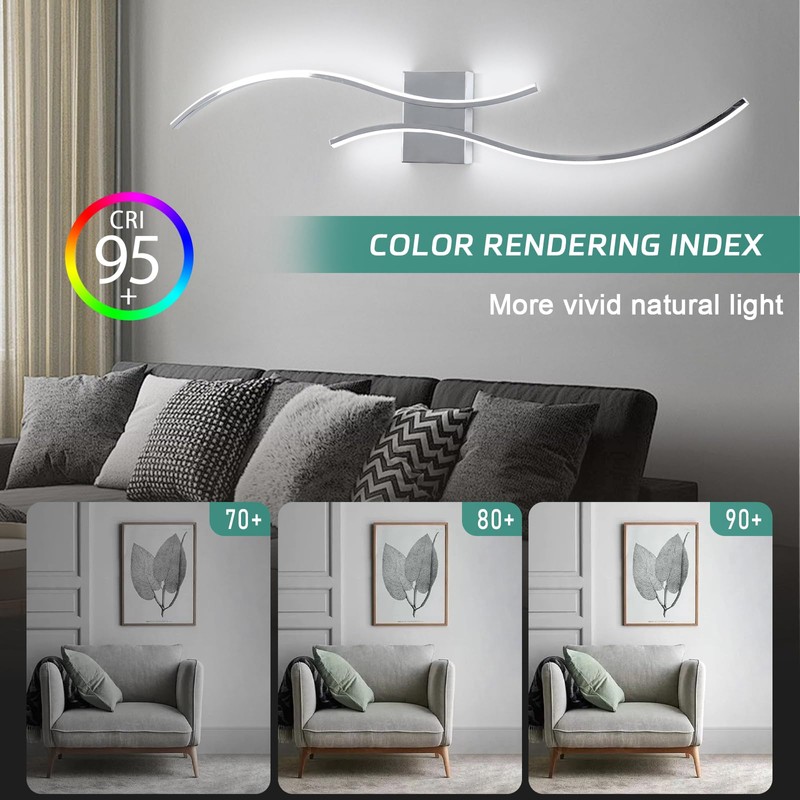 CANEOE Modern LED Wall Sconce, 39Inch LED Bathroom Vanity Light,