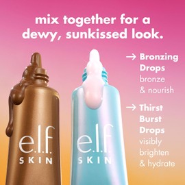 e.l.f. SKIN The Hottest Drops Duo, Holy Hydration! Set de cuidado de la piel Thirst Burst & Bronzing, para un aspecto radiante y bañado por el sol, vegano y libre de crueldad animal
