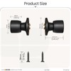 HOSOM 6 Pack Dummy Door Knobs，Matte Black Door Knobs Keyless