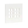 Tripp Lite 12-Port Universal Keystone Double-Gang Wall Plate, 2-Gang Faceplate,