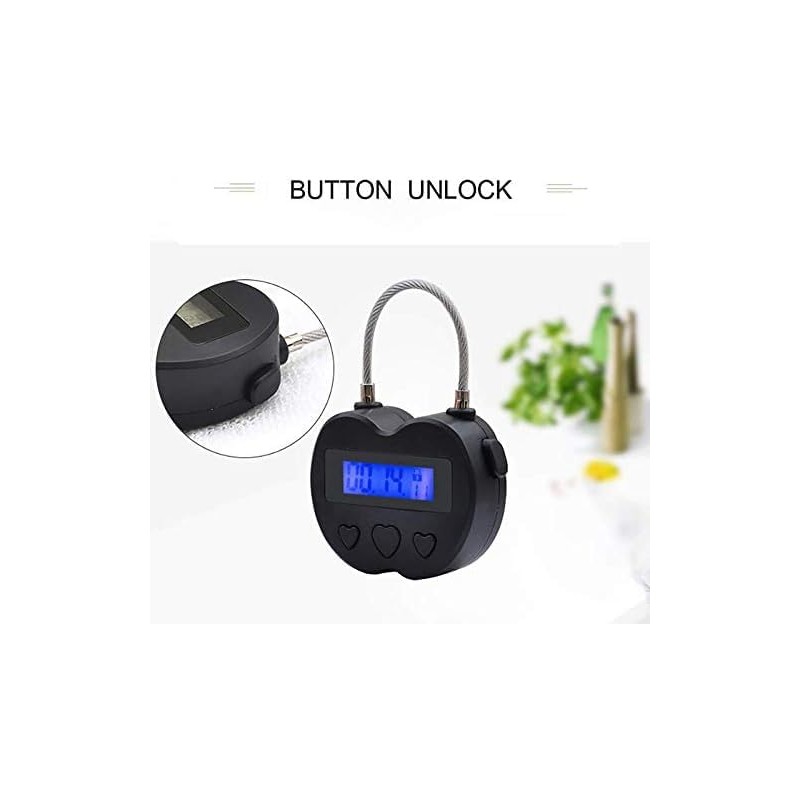 Timer Padlock Timer Lock 99 Hours Electronic Timer USB Rechargeable