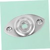BESPORTBLE Oval Chrome Pickup Jack Plate Socket for Electric Guitar