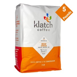 Klatch Coffee Decaf Espresso Medium-Dark Roast, 5 Pounds, Whole Bean