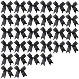 Wrap Bows - 30pcs 3.3 Inch Elegant Bows for Gift Wrapping, Party Decorations, Wedding Decor, Birthday Presents, Holiday Gifts, DIY Crafts, Baby Shower, Anniversary, Christmas, Bags Black