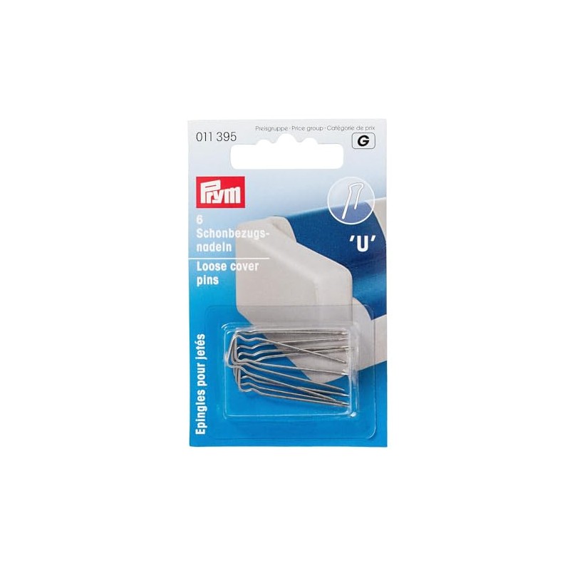Prym U-Shaped Cover Pins, Silver, U-Form, 6 Stück