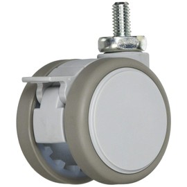 Tokai Caster F050N8S Tokai Screw-in Twin Wheel Caster 50 Diameter with Freely S M8x1.25