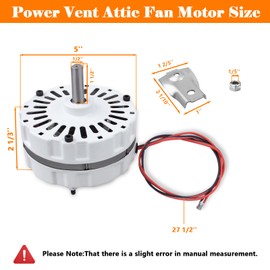 IWIWE F0510B2944 F0510B2497 Power Vent Attic Fan Motor Replacement for Lomanco 1800 & 2000 Series Attic Roof Power Vent Fan Motor Replaces F0510B2705 F0510B2536 A0416B2059 Power Ventilator Fan Motor