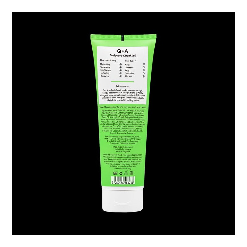 Q+A AHA Body Scrub 250ml