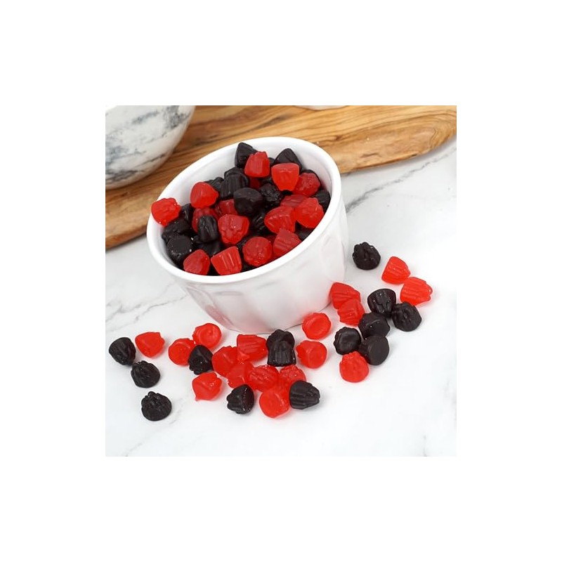 Raspberry & Blackberry Gummies, 1 Pound Bulk Bag, The Hampton