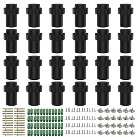 24 Pcs Door Stops Floor Mounted Door Stopper Stainless Steel Cylindrical Floor Door Stop Modern Decorative Rubber Bumper Door Holder Wall Protector Door Stops for Floor Solid Door Stoppers 2.5 in