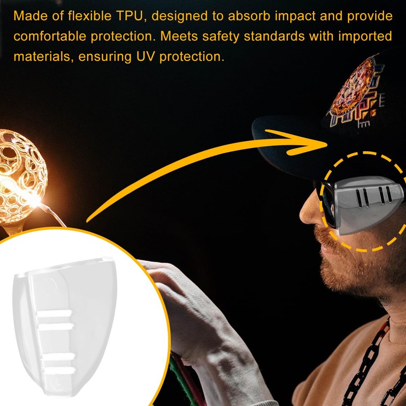 Lotsdonxia 2PCS Transparent Eyeglass Guards Safety Glasses Side Shields Universal