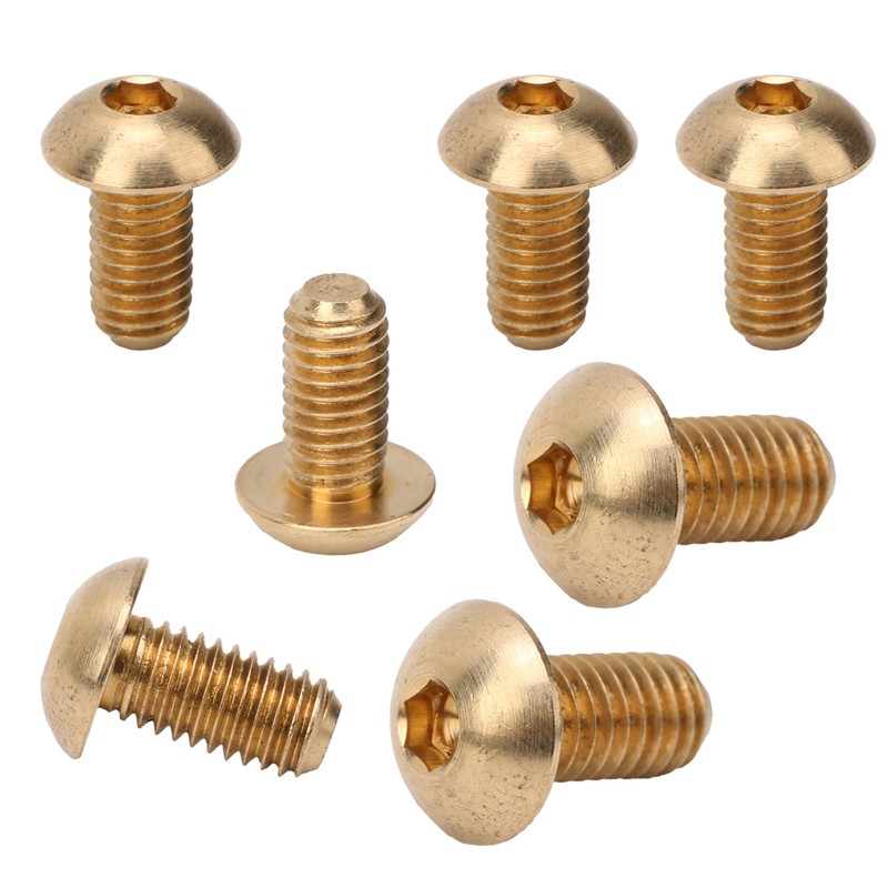 50Pcs Round Hex Socket Screw Copper Fastener Hardware Tools Industrial