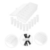 Operitacx Cable Management Box with Cover and Cable Ties Transparent