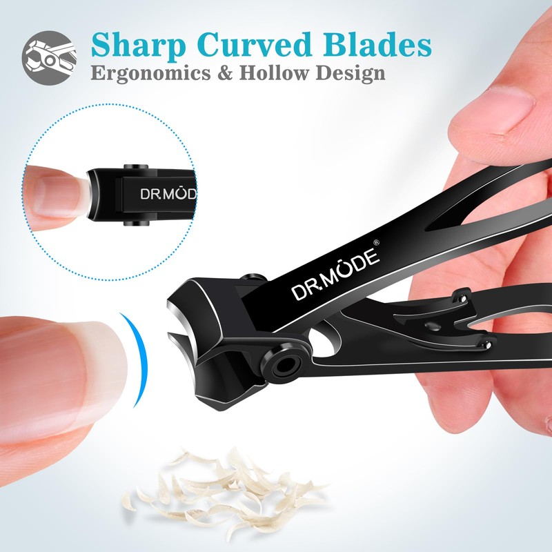 DRMODE Nail Clippers for Men Thick Nails - 16mm Wide