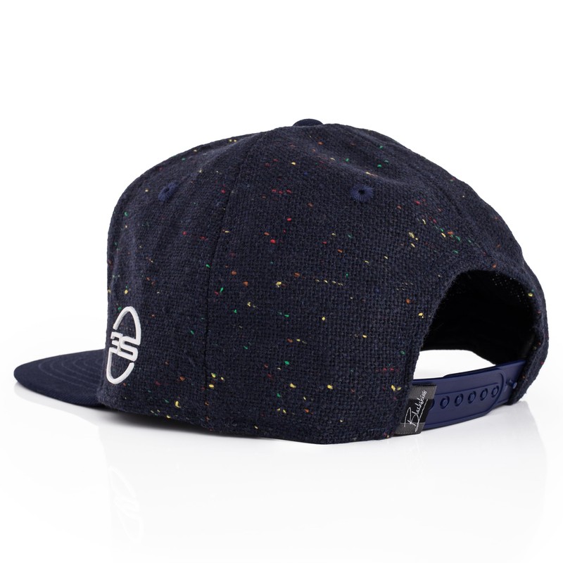 Blackskies Snapback cap, black, brown, grey wool screen, unisex premium