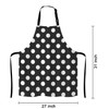 Lefolen Black and White Polka Dot Bib Apron with Adjustable