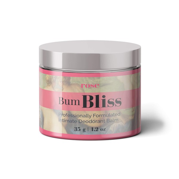 Bum Bliss Intimate Deodorant Balm -(Rose) Odor Neutralizer for your Bum, Privates & Armpits - No Peroxide, No Rinse, Gentle Leave-In Formula that Works Instantly - For Fans of Comfort