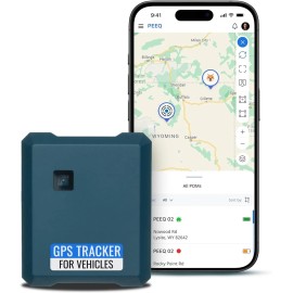 PEEQ - POM GPS Tracker - Global Connectivity Boat, Motorcycle, ATV, Car Tracker - Dark Teal
