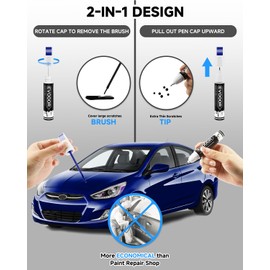EVOOOR Still Night Pearl(B-575P) Touch Up Paint Compatible with Honda Exact Match 2 in 1 Touch up Paint for Chips and Nicks Repair