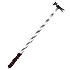 Retractable Billiards Pool Cue Stick Bridge with Head, Stainless Steel Metal Telescopic Pool Cue Bridge, Black