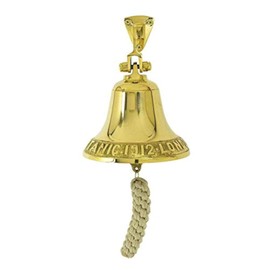 UD Titanic Ship Bell with Polished Brass Finish
