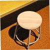 KONTONTY Round Wooden Stool Seat Replacement Sturdy Rubberwood Top for