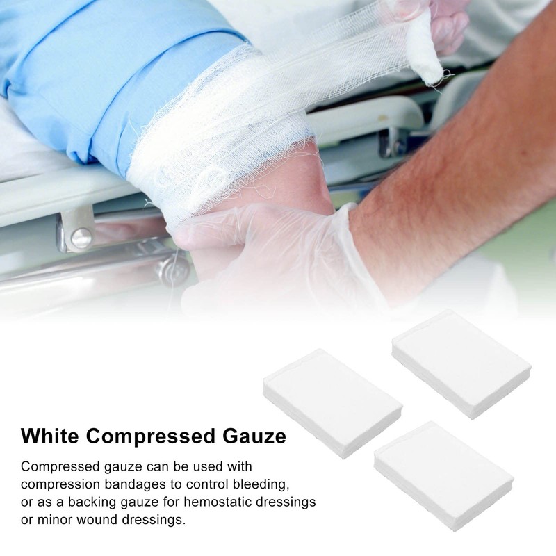 Dilwe Compression Curve Gauze Block, Pack of 3 White Compressed