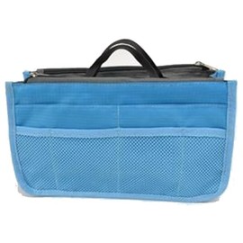 Yotsuba Create Bag-In Bag, Inner Bag, Solid, Simple, Lightweight, Large Capacity, Multiple Pockets, Organize Small Items (Blue)