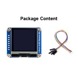 Waveshare 1.5inch OLED Display Module, 128 x 128 Resolution, SPI / I2C Communication, Black/White Display Color, compatible with Raspberry Pi/STM32, etc