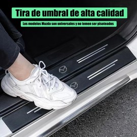 5 pcs Protectores para umbrales de Puerta de Coche, Compatibles con Mazda 2 3 5 6 Cx7 Cx5 Cx9 Cx-5 Cx3 MX-5 Cx30, con promotor de adherencia, Protectores de Borde de Puerta de Coche