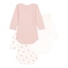 Petit Bateau 3 Pack Bodysuits Long Sleeve Flowers, multicoloured
