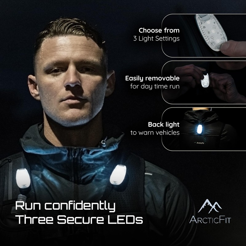 Pink ArcticFit LED Running Vest - Adjustable Unisex Reflective Vest