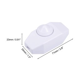 uxcell Rotary Cord Switch AC 250V 2A Slide Control Lamp Dimmer 100-Watt White (Pack of 2)