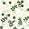 200 Pcs Green Leaves Confetti,Gold Green Table Confetti Love Theme Round Dots Scatter Confettii Wedding Confettis,Birthday Confettis for Baby Shower Anniversary Wedding Table Decoration (Greens)