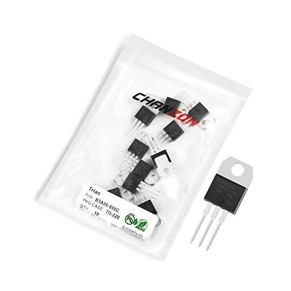 Chanzon 10pcs BTA06-600C TO-220 Triac 6A Transistor