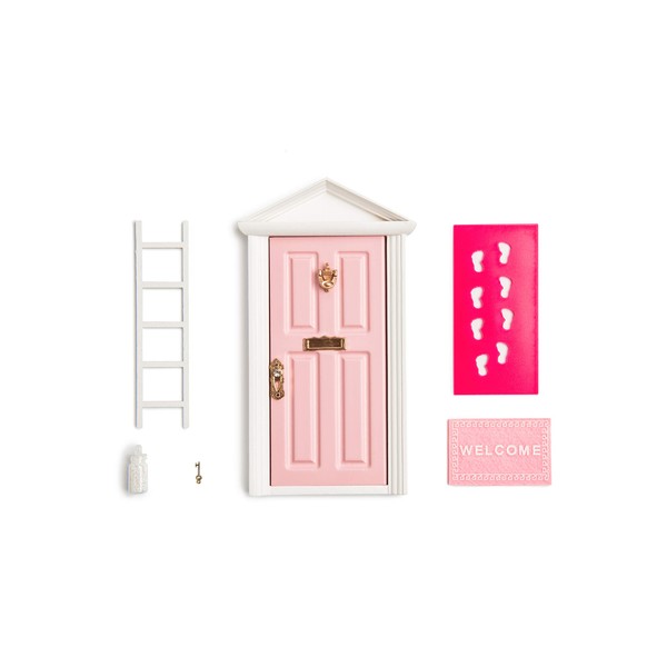 18.5cm Little Magical Fairy Door Opening with Accessories/Tooth Fairy Door for Fairy Tale Education Learning Toy Pretend Playset for Kids DIY Fairy Garden