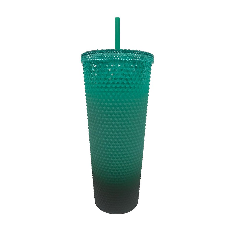 Starbucks Green Gradient Studded Acrylic Tumbler Fall Winter Holiday 2022