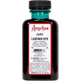 Angelus Tinte de piel flexible para zapatos, botas, bolsos, manualidades, muebles y más jade 3 onzas
