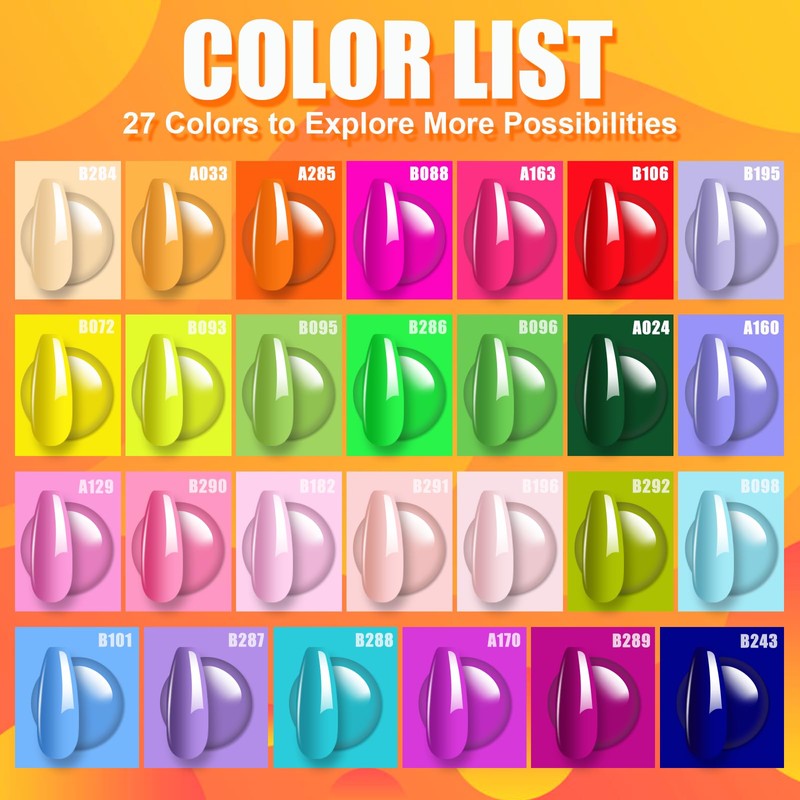 LEVIPE UV Nagellack Set, 32 Stück Gel Nagellack mit Unterlack,Glänzender