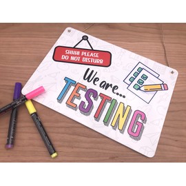 We Are Testing, Test In Progress, Please Do Not Disturb Notice, Pupils/Students/Classroom Sign, Signs For School Teachers, Educational Signs For Children - A4 Size