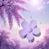 1 Purple Hair Claw - Flower Shaped Plastic Jaw -